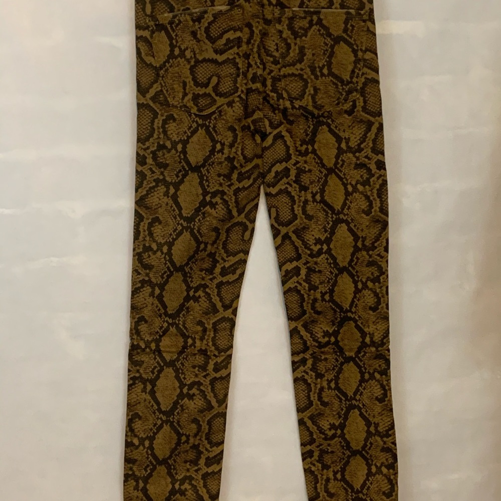 Zara Hi Rise Python Snake Printed Skinny Jeans - Picture 3 of 5